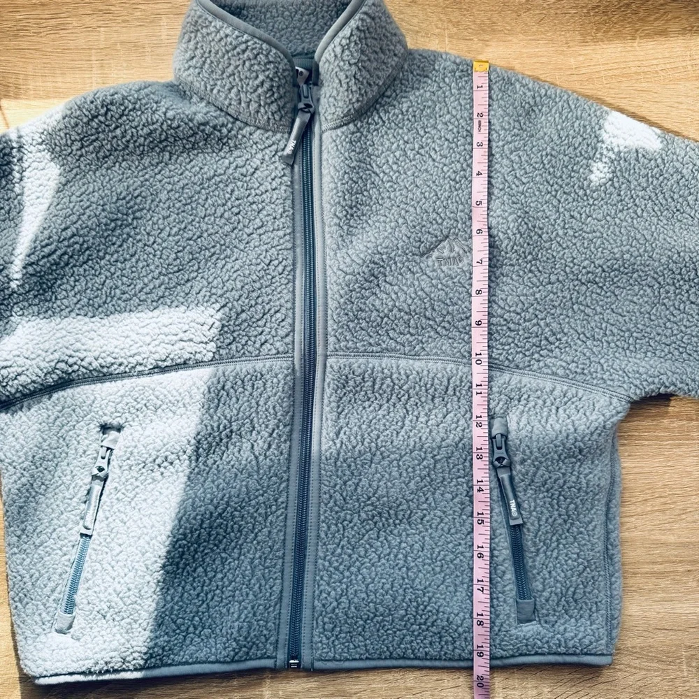 Aritzia TNA Polartec Fleece Thermal Hi-hip Zip Hoodie Shady Blue Small - Picture 5 of 7